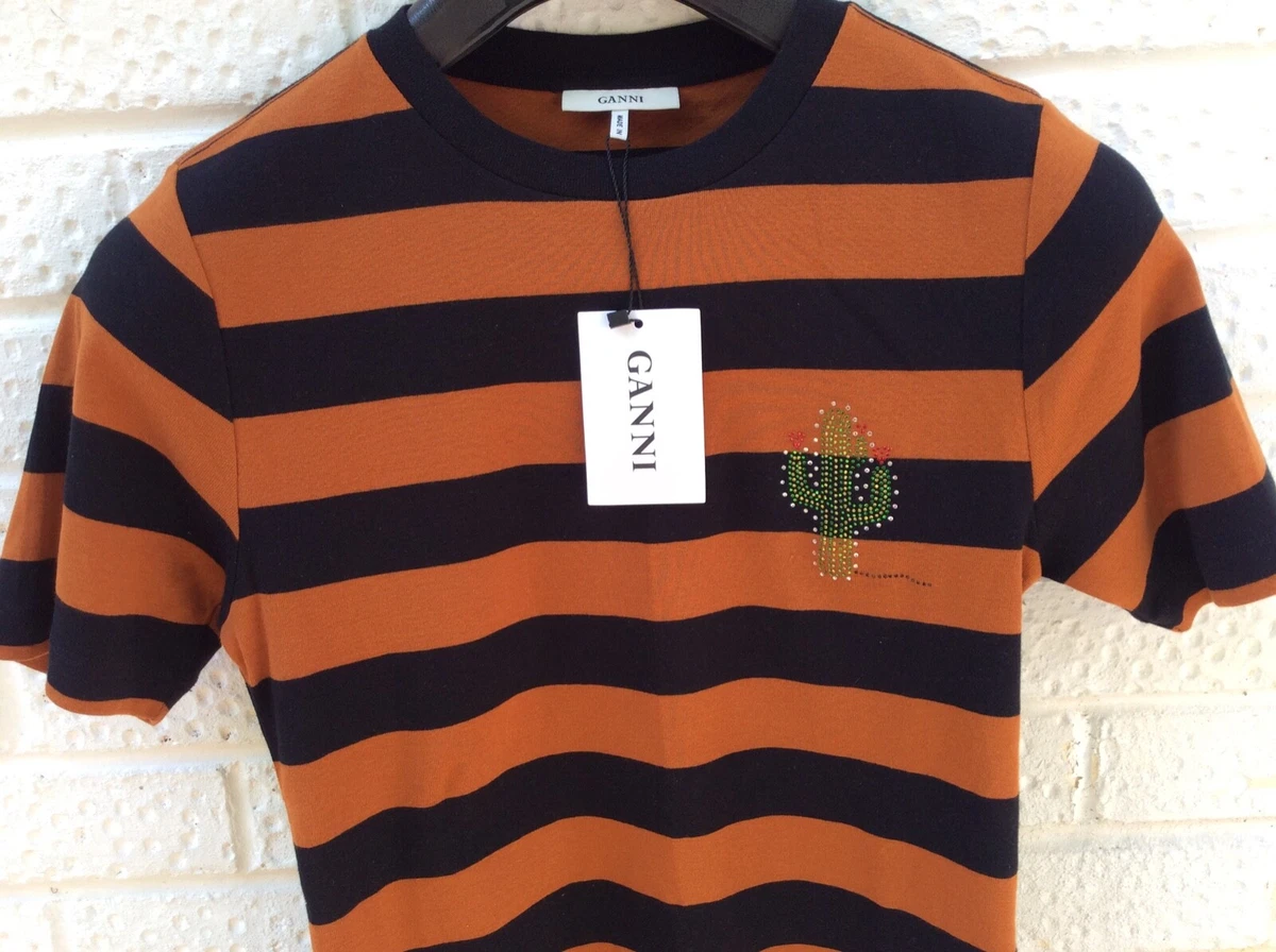 Ganni t top shirt orange