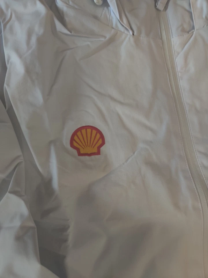 Impermeable Forrado Unisex Blanco Logo Shell Foto 2 de 4