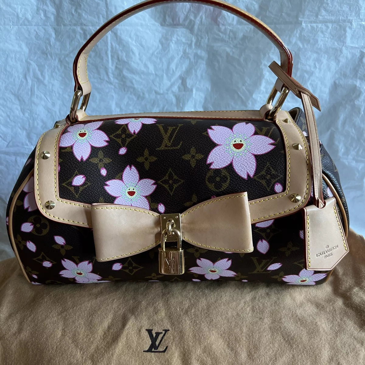 LOUIS VUITTON x TAKASHI MURAKAMI CHERRY BLOSSOM PAPILLON BAG RDB #19 LOUIS VUITTON x TAKASHI MURAKAMI CHERRY BLOSSOM PAPILLON BAG RDB
