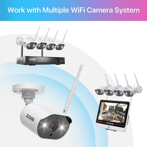 ZOSI Wireless Security Camera System 8CH NVR 12.5 Monitor Outdoor Home CCTV 2TB - Picture 10 of 10