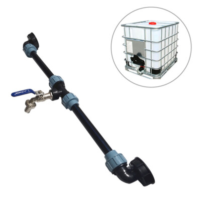 IBC Tank Tap Adapter IBC Tank Thread Faucet With 1 Tube And 2 Curved Connectors
