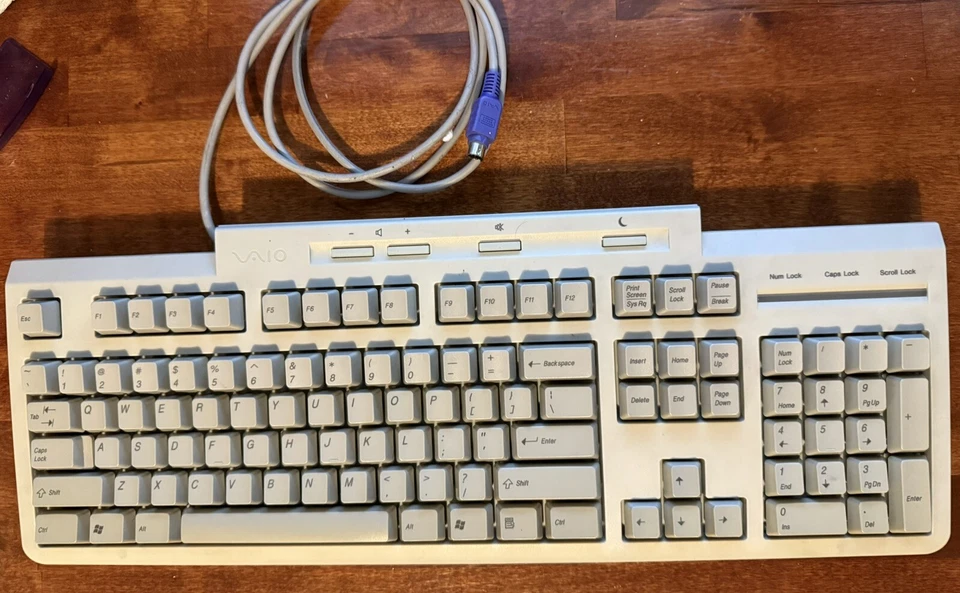 Sony Vaio PCVA-KB4P/U Desktop PS2 Wired Keyboard w/ Num Pad Six Pin PC Clean - Image 2 of 3