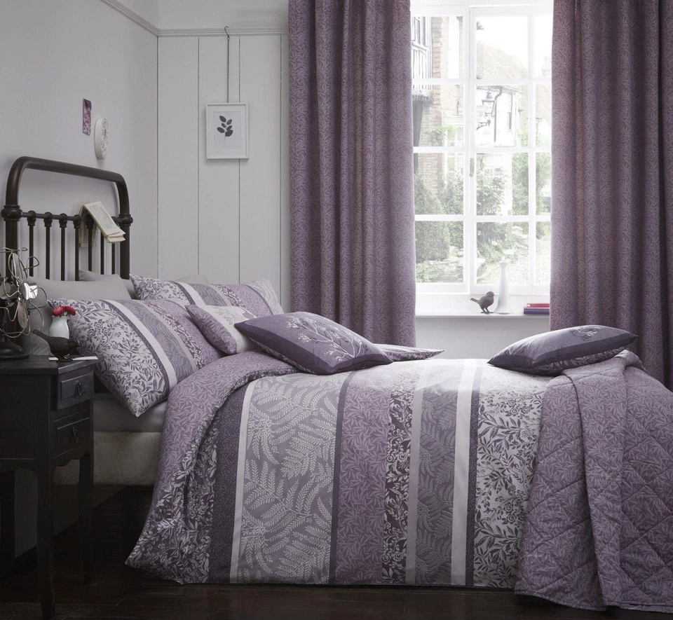 Dreams & Drapes Hanworth Cotton Rich Polycotton Duvet Cover Set in Heather Lilac