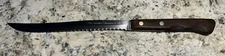 Vintage Flint Stainless Vanadium Steel Blade Bread Knife, Wood Handle, USA