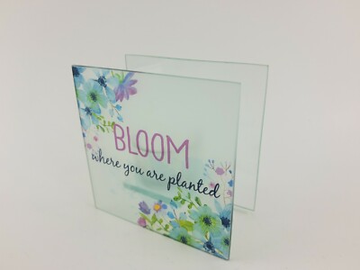 Bloom Where You Are Planted Glass Votive Candle Holder