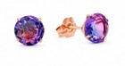 TOURMALINE 2.10 Cts STUD EARRINGS 14K SOLID ROSE GOLD - MADE IN USA - NWT — photo 2