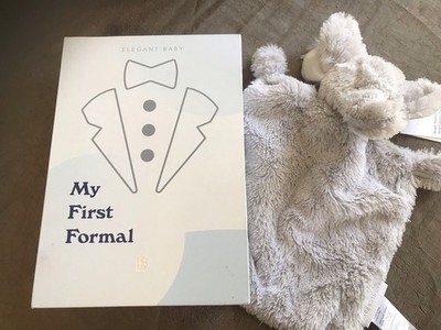 Elegant Baby My First Formal NWT (6-9 Mo) + Elephant Blanket Gift Set