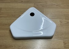Toilet Cistern Lid = LECICO 109-L1, Corner Lid, Centre Flush, White, 382 x 285mm