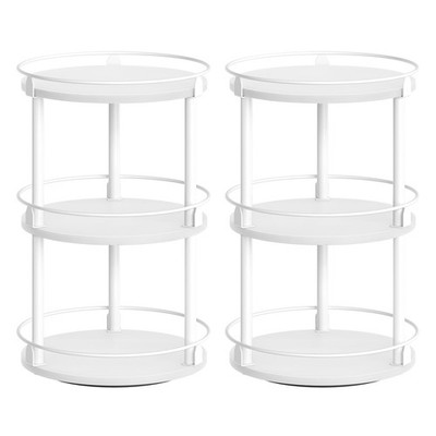 Spice Rack, Set of 2 Lazy Susan Organizer, 3-Tier Turntable Organizer For Cab...