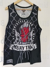 New Born To Be Muay Thai Boxing Vest Gym Training Mens XL Ex Large MMA 