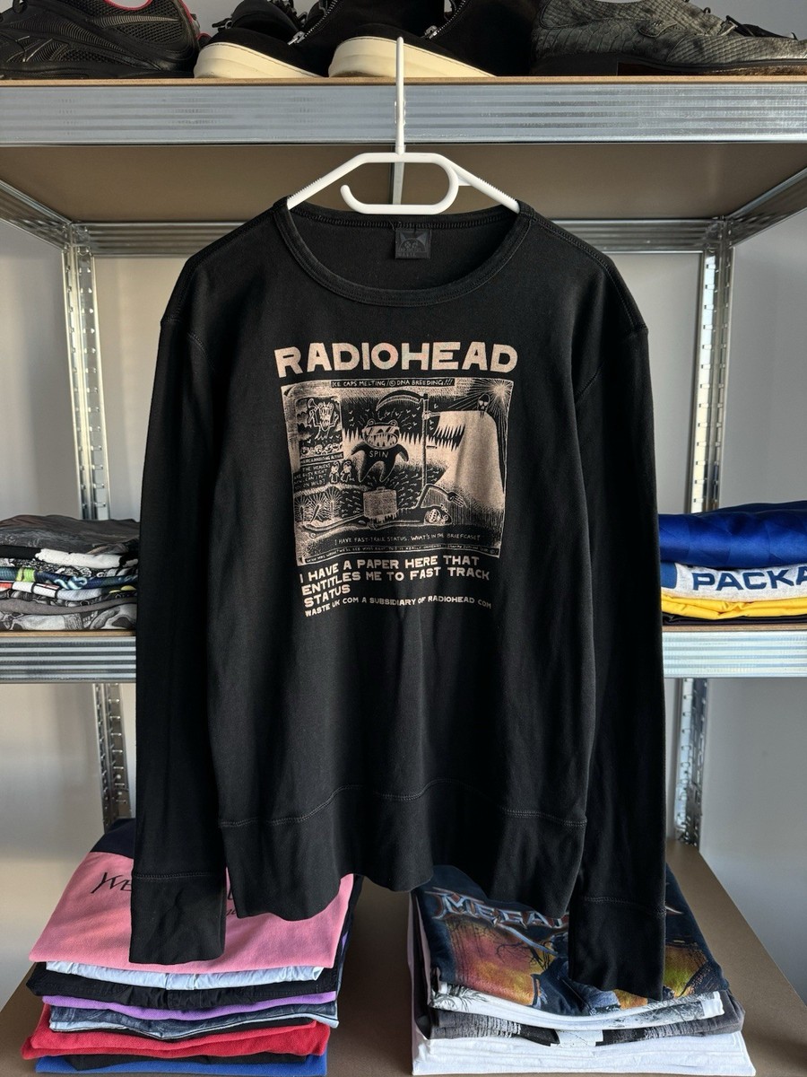 Vintage Radiohead W.A.S.T.E. 2000 Rock Band Long Sleeve T-Shirt