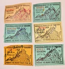 6 Virginia NATIONAL FORESTS Hunt Trap Fish Revenue License Stamps 1960s 70s Used