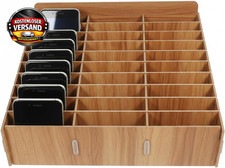 Handy Aufbewahrungsbox Holz 30 F&auml;cher Organizer f&uuml;r B&uuml;ro Schule und Werkstatt