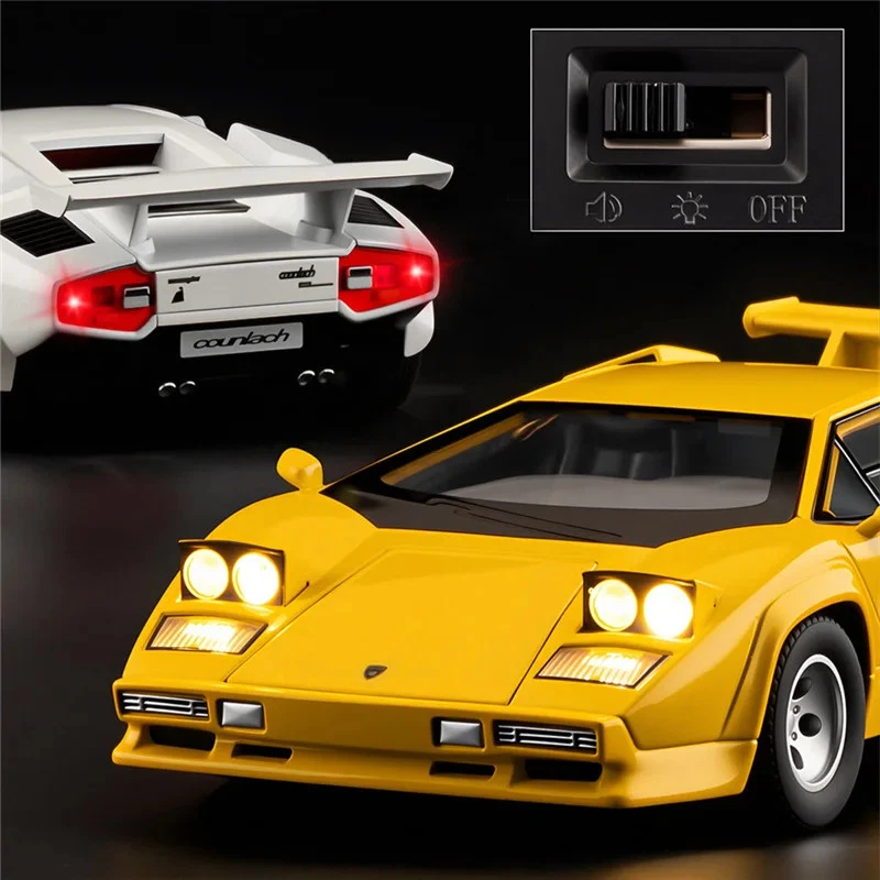 Luz de sonido de vehículo de juguete diecasts modelo de coche deportivo de aleación 1:24 Countach LP5000s  Foto 2 de 4