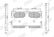 JURID Bremsbeläge Satz Vorne für RENAULT 19 II (B/C53) 19 II Chamade (L53)