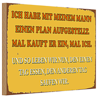 Holzschild Spruch 30X20Cm Ich Habe Mit Meinem Mann Plan