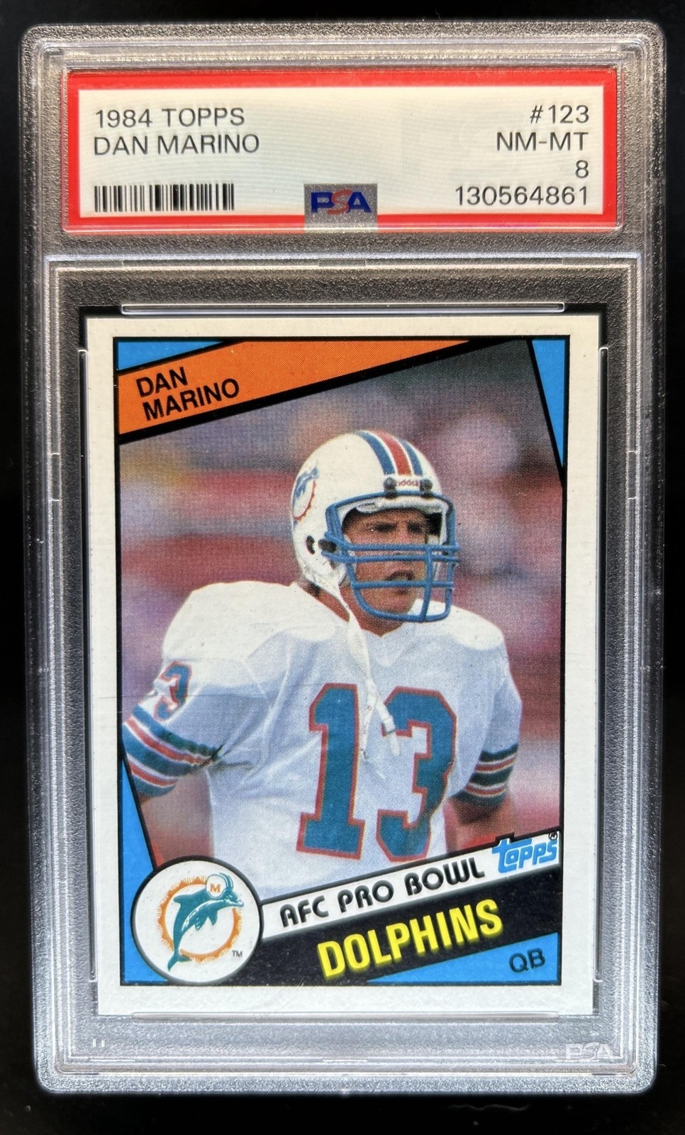 1984 Topps Dan Marino Rookie RC #123 Dolphins PSA 8