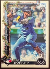 2025 Topps Holiday #H57 - Leo Jimenez Rookie Card - Toronto Blue Jays