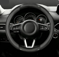 15 For Mazda Steering Wheel Cover Leather Car Accessories Black New Protect