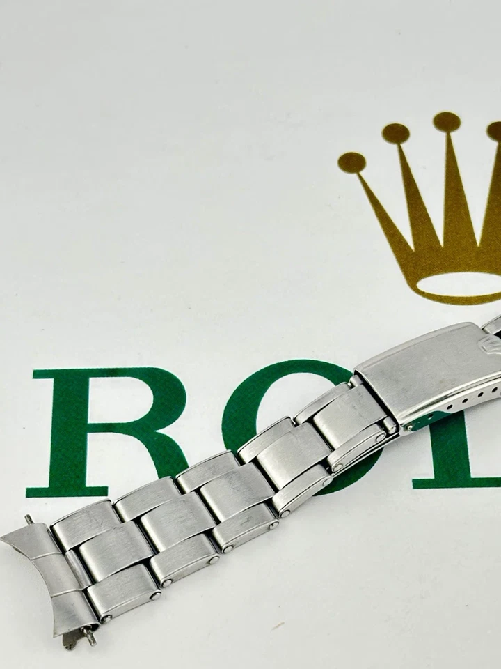 Rolex 19mm Oyster Rivet 1966 Men's Bracelet 7205 Steel Band 57 Ends 1500 6694 - Image 3 of 4