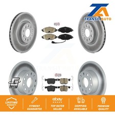 Front Rear Ceramic Pad Coated Brake Rotors Kit For 2022-2023 Volkswagen Taos FWD