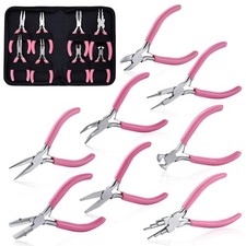 8pcs Jewelry Pliers Set Jewelry Making Tools Nylon Flat Jaw Pliers Flat Nose ...