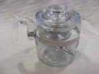 Vintage Pyrex FLAMEWARE 6 Cup 7756-C M40 Stovetop Percolator Unused COMPLETE