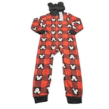Disney 100 Kids Boys Girls Hooded One Pirce Sleepwear Small Size 6/7
