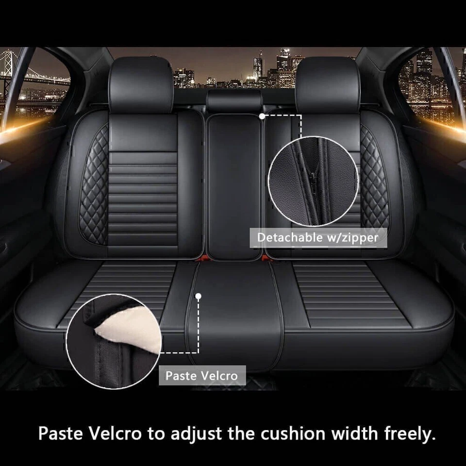 Juego completo de funda de asiento de auto de cuero PU para Honda Accord/Civic/CR-V/claridad/Insight Foto 2 de 4