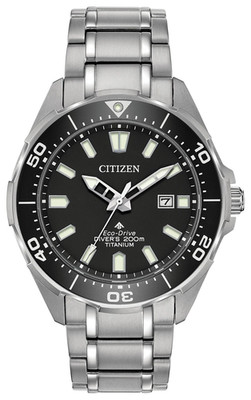 New Citizen Promaster Super Titanium Black Dial Diver Watch BN0200-56E