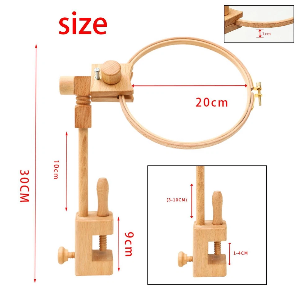 Table-top Embroidery Frame Stand, Beech Cross Stitch Hoop - Image 2 of 4
