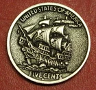 HOBO Buffalo Nickel Pirate Ship Real US Nickel