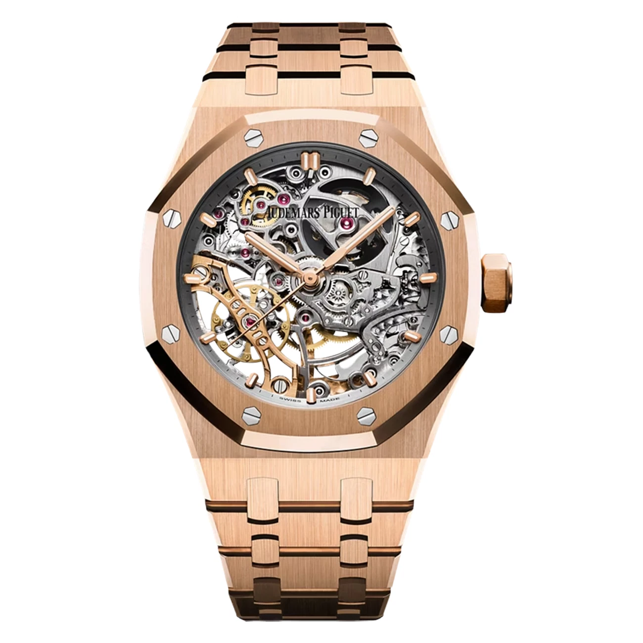 Audemars Piguet — Audemars Piguet Royal Oak 15467OR.OO.1256OR.01 Double Skeletonized Balance Wh...