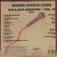 SC8558 COUNTRY HITS NEW SOUND CHOICE KARAOKE CDG LOT FL GA