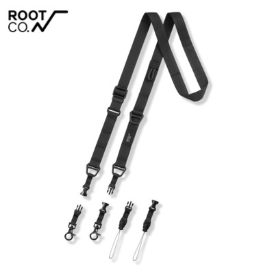 ROOT CO. GRAVITY UTILITY WEBBING NECK SHOULDER LOOP BLACK STRAP FOR OUTDOOR GEAR