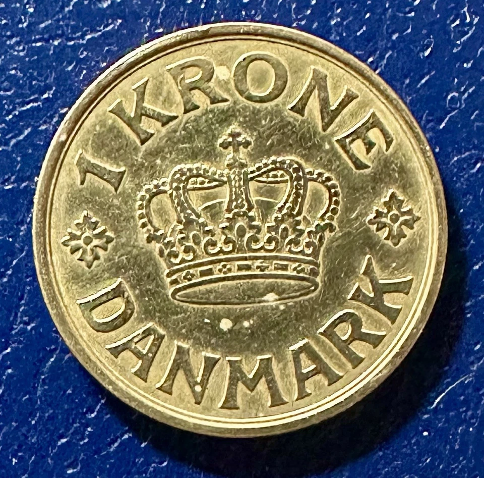 RARE Beautiful Denmark 1 Krone UNC KM 824.2 - Image 2 of 2