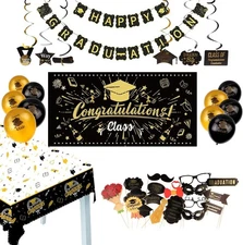 55 PCS Graduation Decorations Graduation Party Supplies Graduation Party Dec