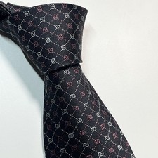 Unused GUCCI Tie GG Pattern High quality Silk Bee