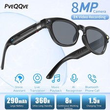 AI Smart Glasses Gradient Lenses Men Women With 8MP Camera 4K HD Video Recorde