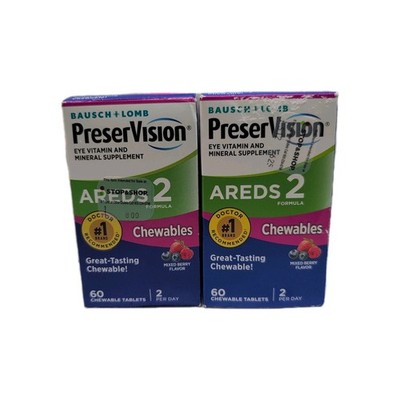 2 PreserVision Areds 2 Formula Eye Vitamin & Mineral 60 Chewables