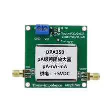 NEW pA Level IV Transimpedance Amplifier OPA350 TIA Weak Current Measurement