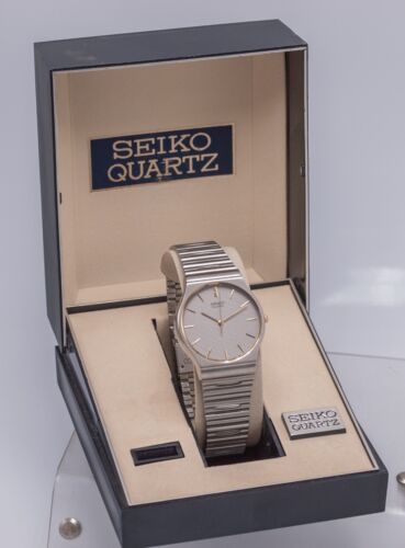 1997 NOS - Montre habillée homme Seiko 5y31-8019 quartz 32 mm double tons bracelet - Photo 1/9