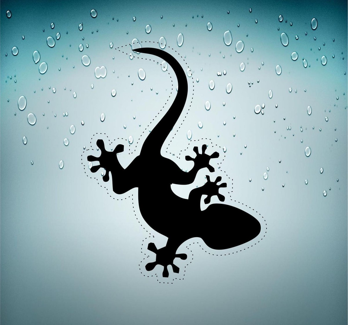 Adesivo MuraleLucertola Tribale O Geco - Foto 13