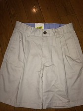 NWT Khaki shorts boys CLASS CLUB uniform school pleated Sz 7 Adjustable Waist