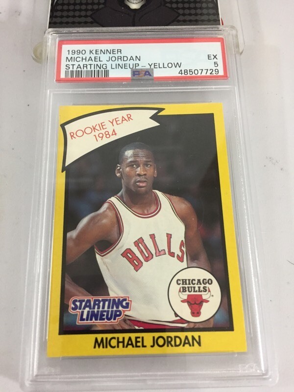 Michael Jordan Kenner Starting Lineup Yellow 1990 Rookie Year 1984
