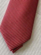 NWT IMANI UOMO RED WHITE SILK TOUCH NECK TIE  HANKY