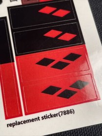 New Lego 7886 The Batcycle: Harley Quinn's Hammer Truck Replacement Sticker Pack
