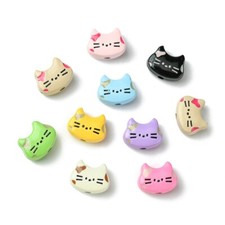 36x Cat Face Beads Animal Head Spacer Beads for Bracelet Necklace Jewelry Making