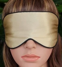 Sleep Eye Masks, Comfortable Natural Silk, Ultra Soft & Light (Gold) - US Seller