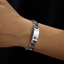 Women Mens Cuban Chain Bracelet Stainless Steel Casting Link Hip-Hop 12mm 8inch
